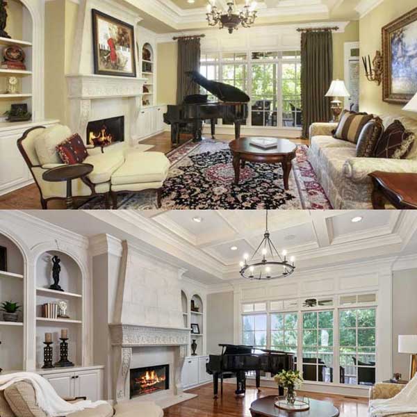Before and after decorating