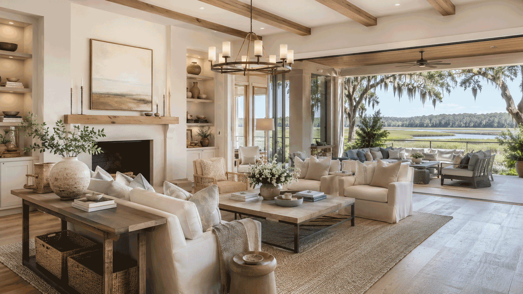 Luxury interior design for a custom home in Colleton River Club, Bluffton SC