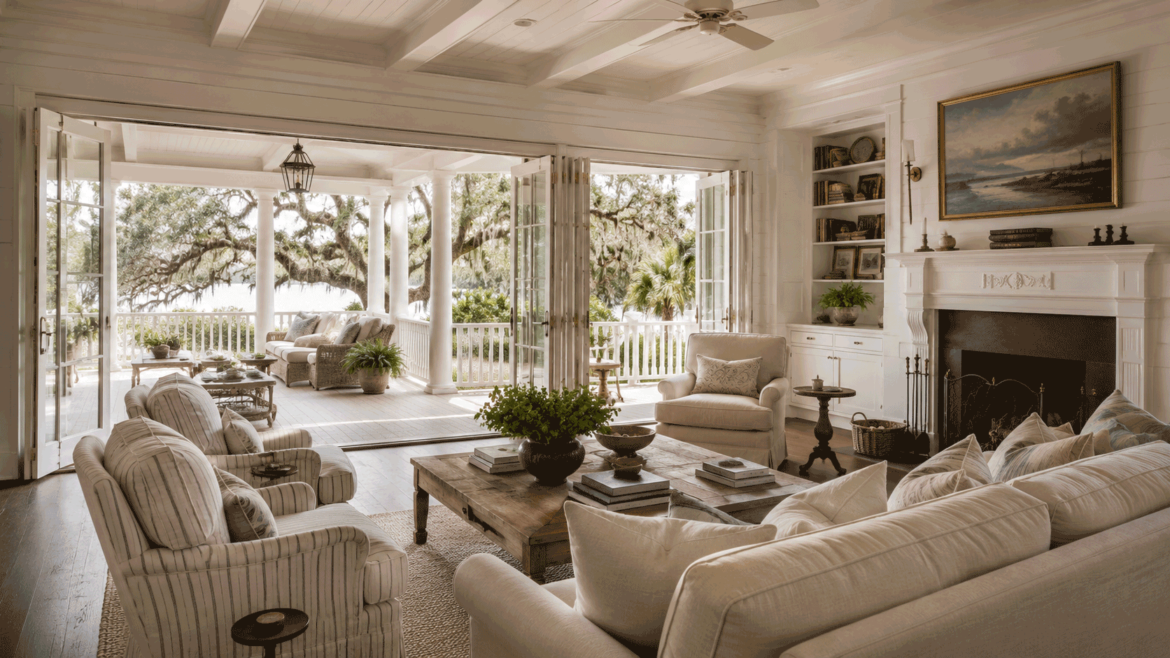 Luxury Sullivan's Island interior design for a historic coastal home near Charleston SC